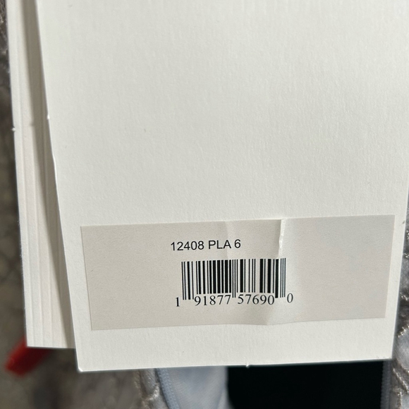 NWT Mac Duggal Platinum Long Sheer Sleeve V-Neck Midi Dress Size 6 Style #12408 - Picture 9 of 14